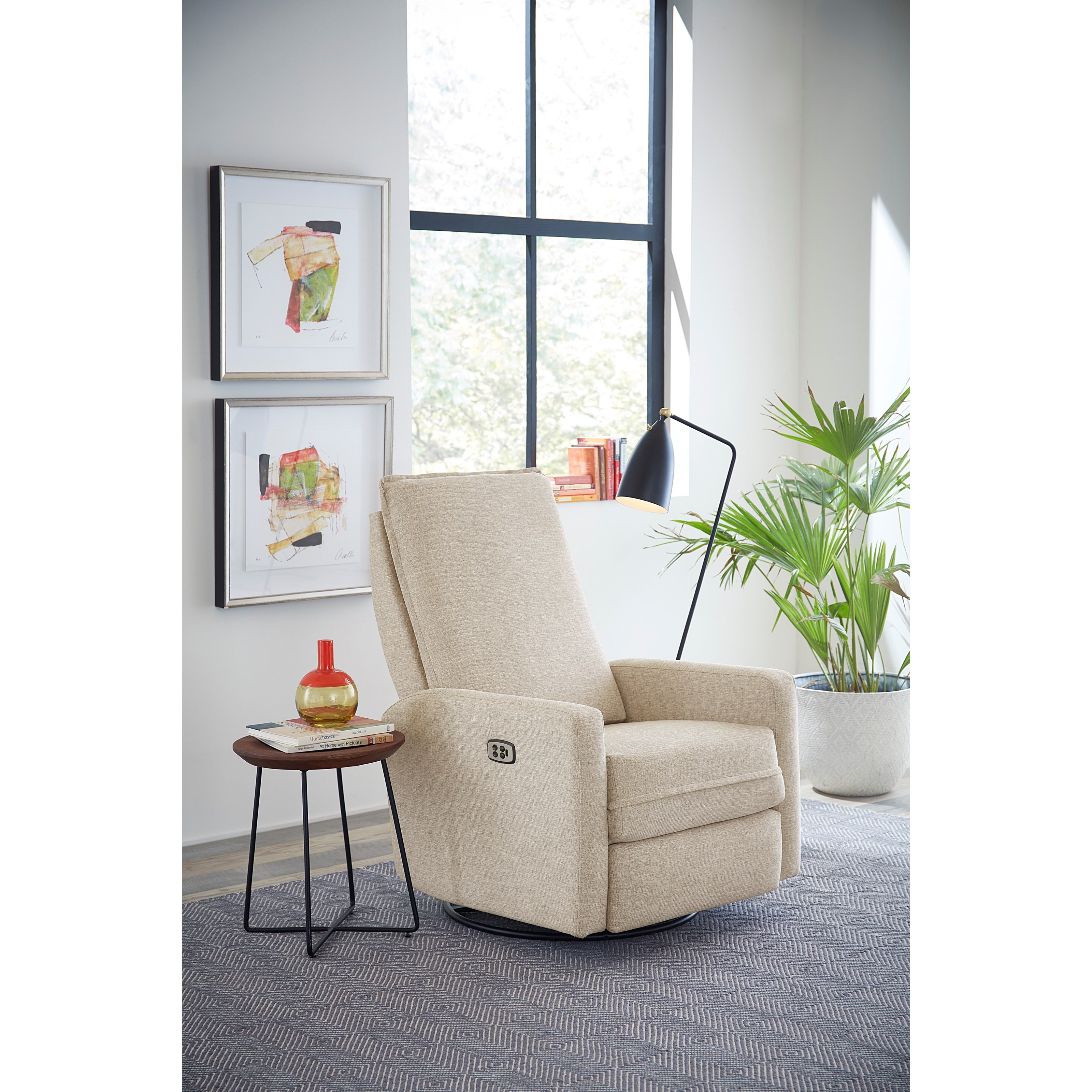 Best Home Furnishings Calli Small Scale Power Swivel Glide Recliner
